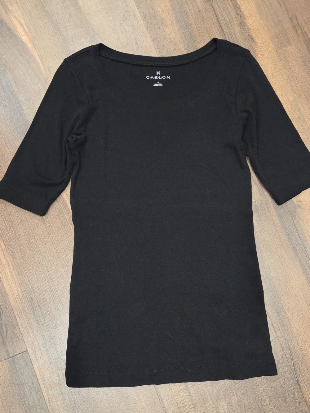 Caslon Black Scoop Neck Short Sleeve Tee - Slim Fit